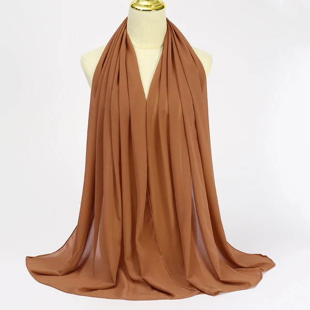 Foulard Hijab en mousseline de soie pour Femme, voile musulman ramadan ,hijab femme musulman,foulard musulmane pour femme, foulard mousseline en Jersey doux de haute qualité hijab islam voile femme musulman,70*180cm