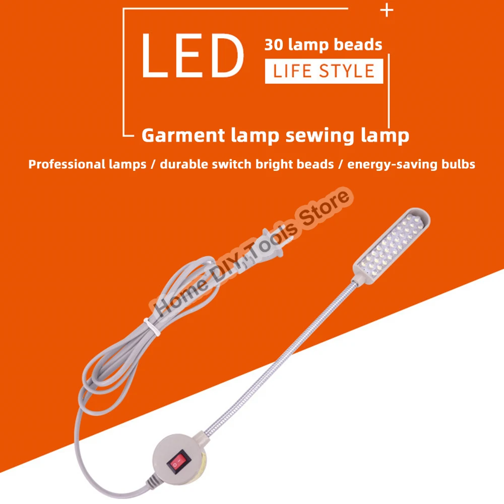 Sewing machine light 30 LED Sewing Machine Light Foldable Gooseneck Sewing LED Working Light Table Magnetic Base For Drill Presses Work Benches