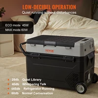 VEVOR 38L/53L Portable Car Refrigerator Freezer Electric Mini Fridge Ice Box with Wheels Compressor for Camping Outdoor Car Home 4