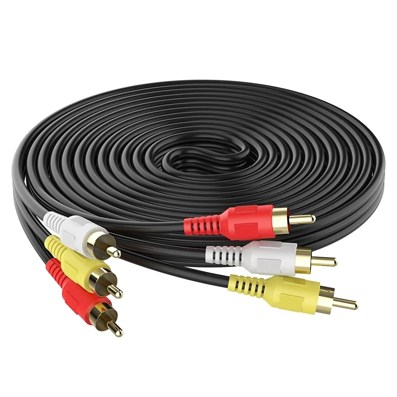 

3.5mm to 3 RCA Male Plug Video Stereo AUX Cable for TV Box Home Theater