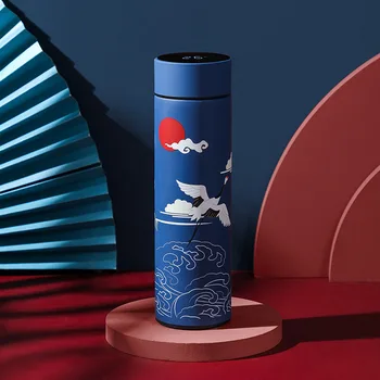Insulated Thermos Flask with Thermometer 7