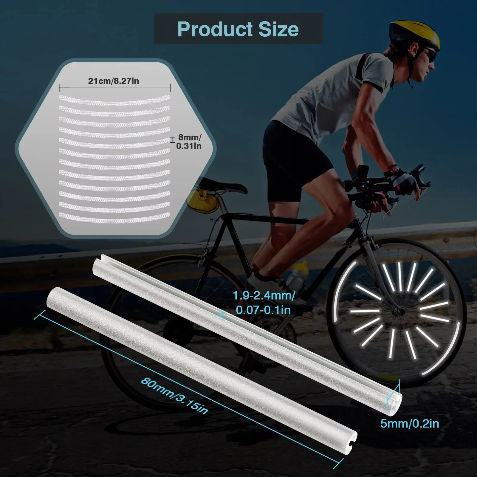 Speichen Reflektor Fahrrad Reflektor Clip Rohr 360 ° Sichtbarkeit Sichere  Fahrt In der Nacht Für Alle Standard Bike Speichen - AliExpress