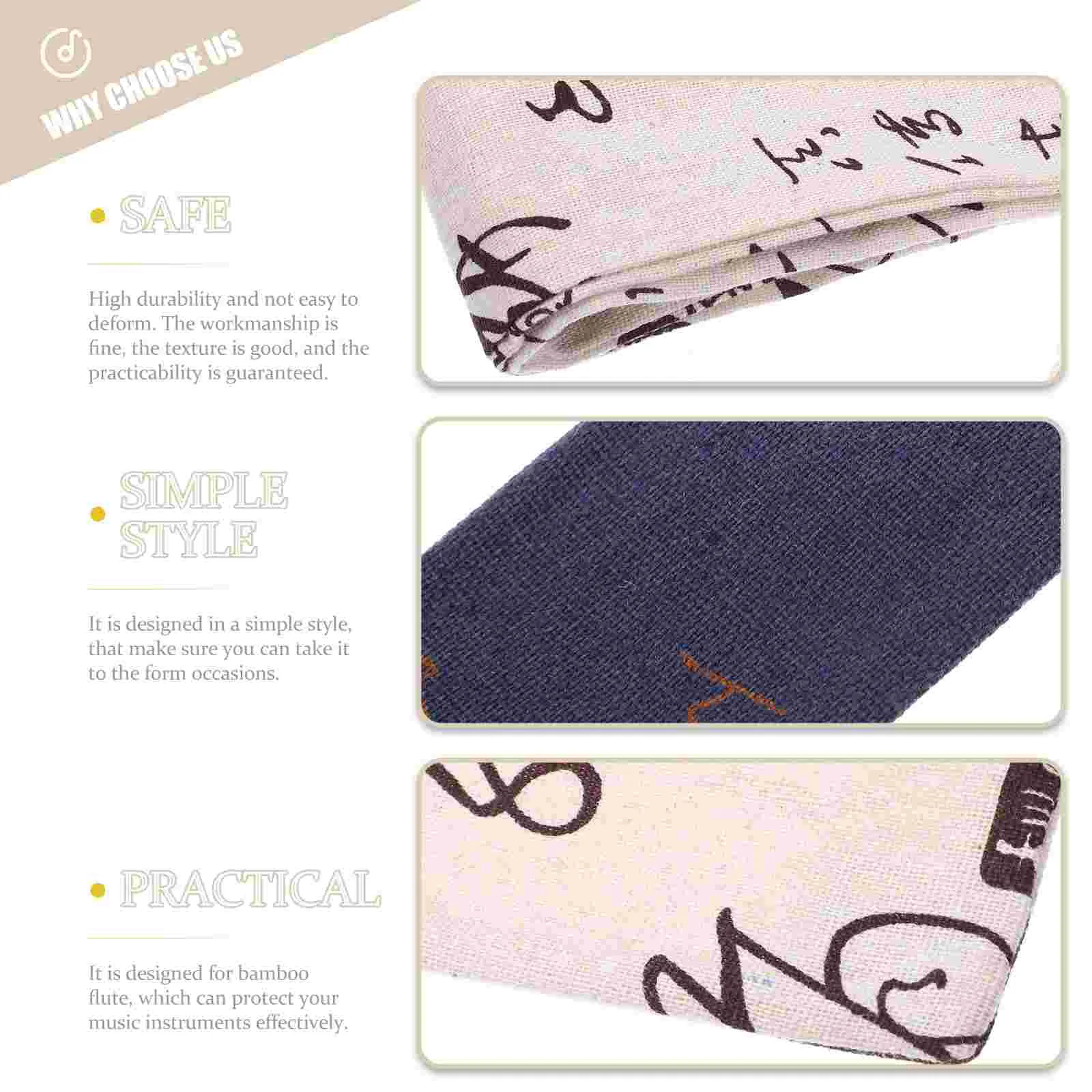 2 Pcs Bamboo Flute Protection Bag Storage Holder Fitting Supply Protective Thickened Cotton Linen Container