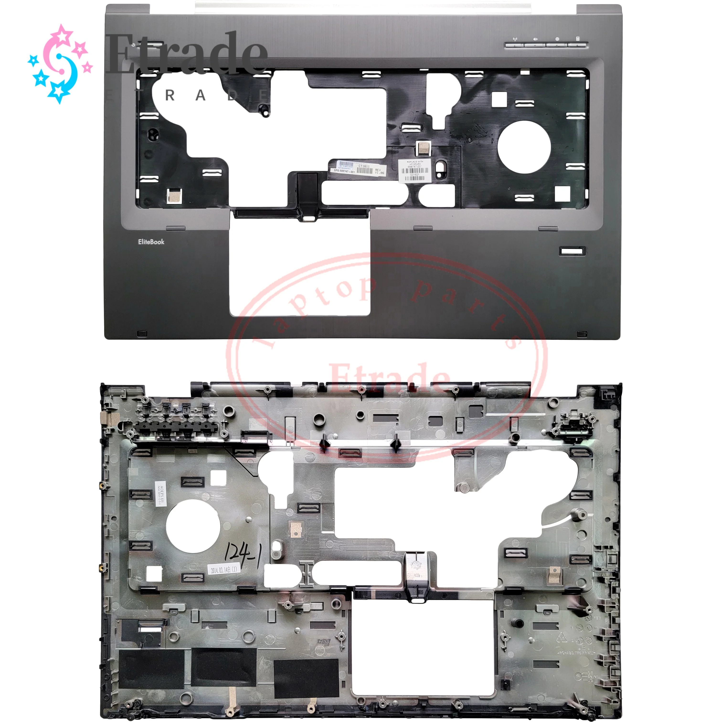 

New Original For HP EliteBook 8760W 8770W Series Laptop Palmrest Upper Case Cover Keyboard Bezel 688747-001 6070B0483401