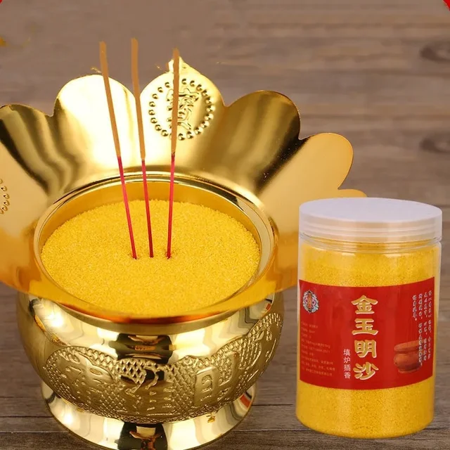 1kg Filling Furnace Incense Special Gold Sand Particles Are Not Easy To Burn Temple Buddhist Hall Insert Line Incense Supplies