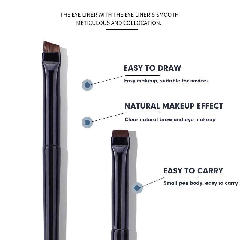 Makeup Brushes 1/2pcs Blade Makeup Brushes Eyebrow Eyeline Brush Angled Flat Finer Cosmetic Brush Professional Liner Brow Make Up Tool
