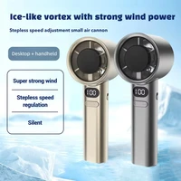 Ventilateur portable Lenovo 6000 mAh avec affichage numérique LED, ventilateurs électriques à main, compresse glacée, haute vitesse, rechargeable USB 2026 5