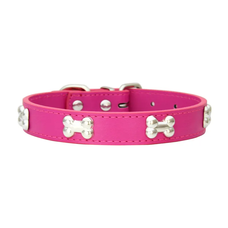 Bone Leer Duurzaam Huisdier Halsbanden Puppy Pug Halsbanden Voor Kleine Grote Hond Chihuahua Kat Accessoires Huisdier Kraag Voor Kleine honden