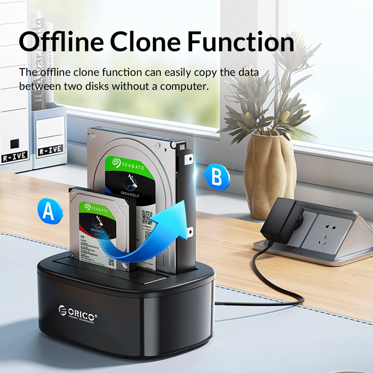 Фото ORICO USB 3.0 на SATA двойной-Бей жесткий диск Док-станция для 2.5/3.5 дюймов HDD/SSD с форума клон Функция [протокола UASP] №3