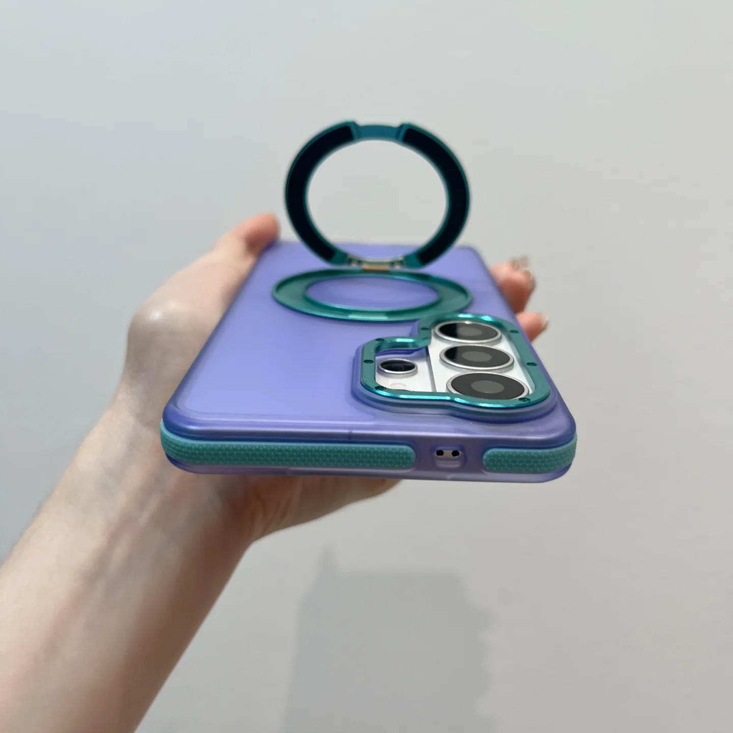 Colorful 360° Rotatable Ring Stand Shockproof Case