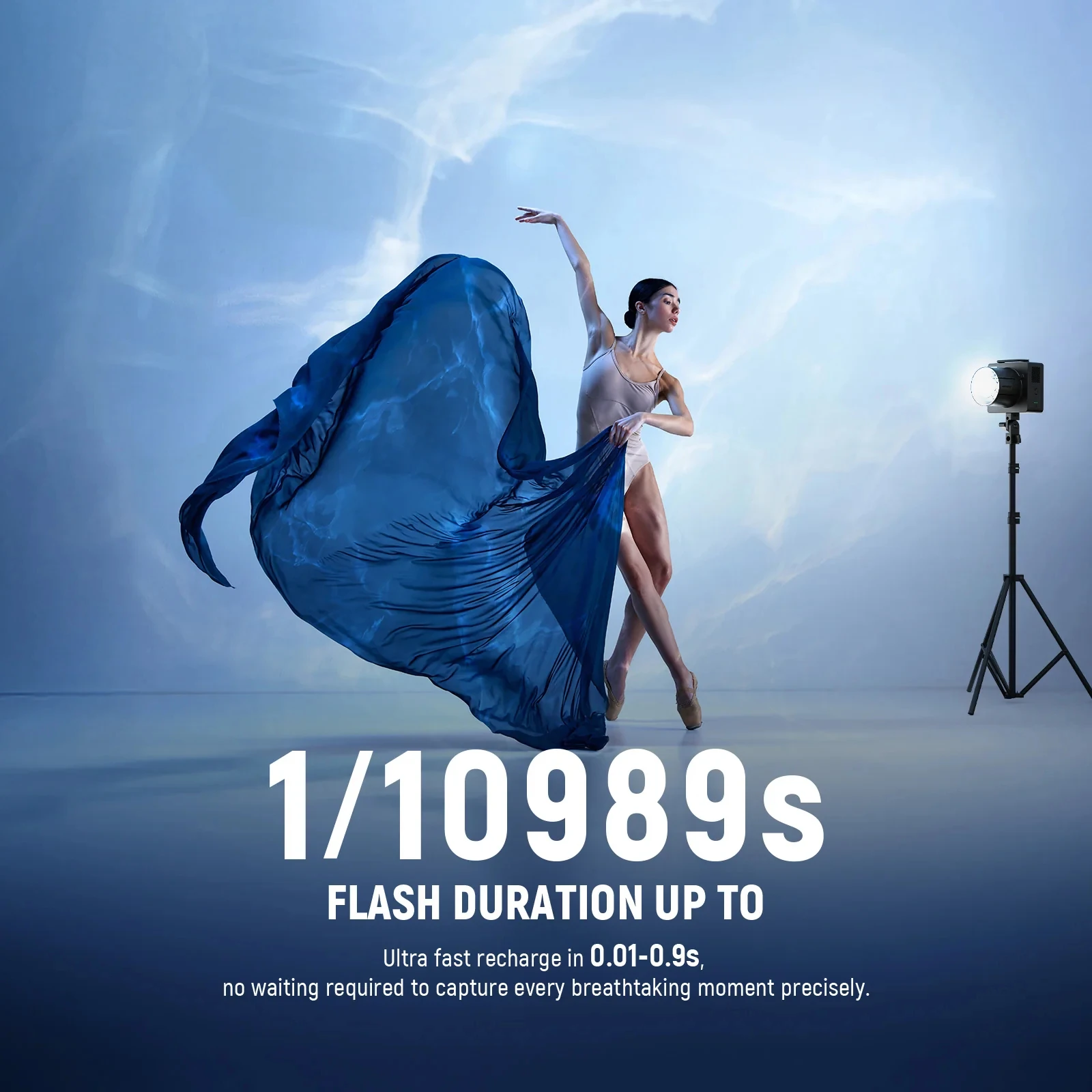 NEEWER Q6 600Ws 2.4G TTL HSS 야외 스튜디오 플래시 (앱 컨트롤, TTL/수동/스트로브 플래시 모드, 5800K, 최대 1/20400초)