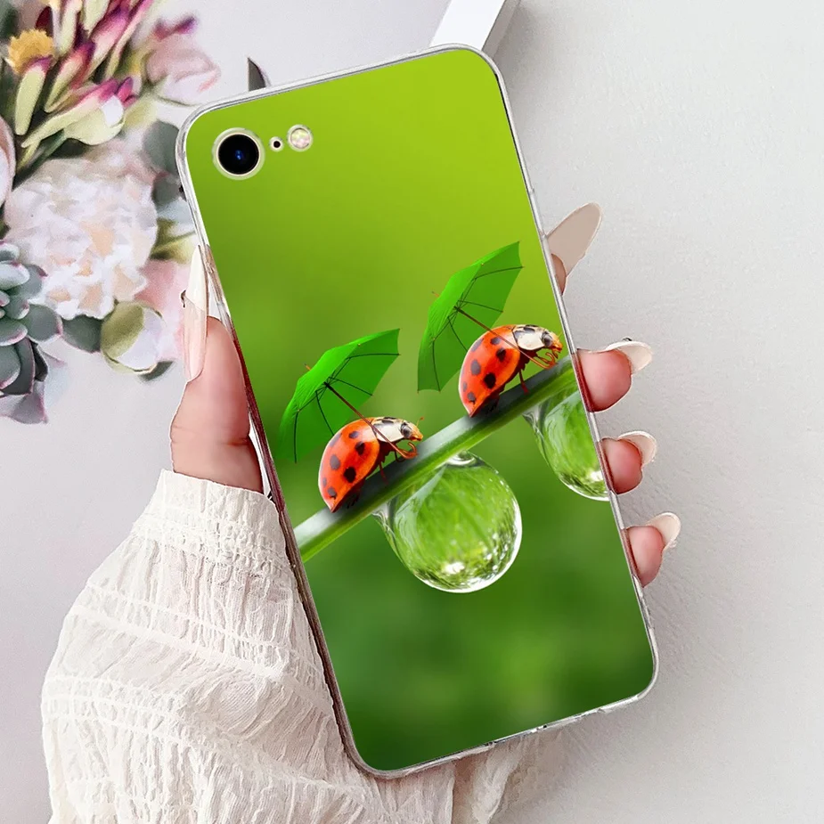 Cute Cat Painted Clear Silicone Soft Slim Phone Case
