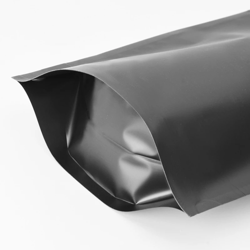 StoBag 100 stücke Schwarz Matte Lebensmittel Verpackung Ziplock Taschen Stand Up Versiegelt für Tee Muttern Candy Bohnen Lagerung Zip-Lock mehrweg Beutel