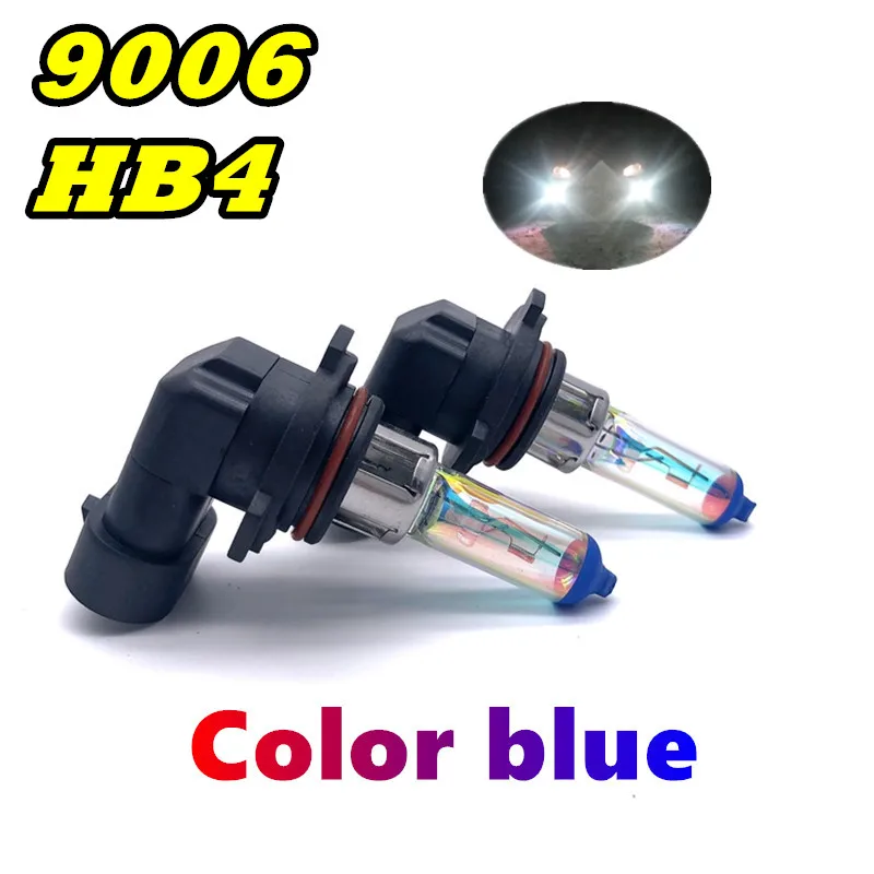 2Pcs 9006 12V55W 레인보우 블루 플라즈마 P22d HB4 자동차 석영 할로겐 전구 안개 램프 자동차 헤드 램프