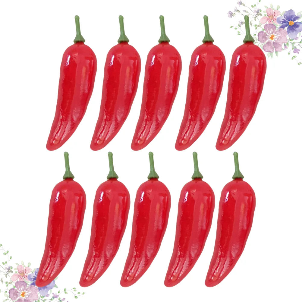 Simulation Chili Artificial Vegetable Decorative Food Model for Store Display 36Pcs