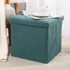 Storage Box Multi-functional Foldable Large Capacity Waterproof Fabric Storage Bench Modern Foot Rest Stool With Padded Seat 1