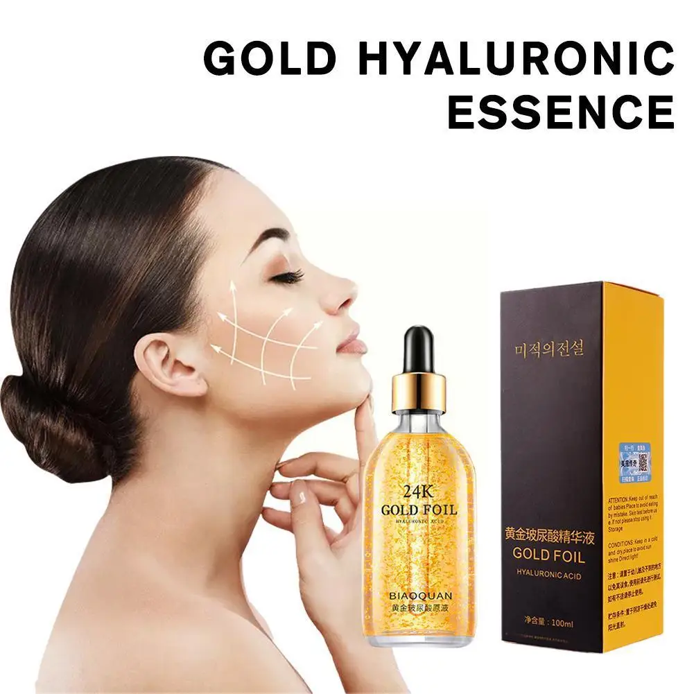 

24K Gold Hyaluronic Acid Face Serum Anti Aging Wrinkle Moisturizing Skin Rejuvenation Improve Whitening Removal Care Dull R K3T2