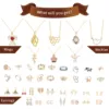 Advent Calendar 2024 Christmas Party Finger Rings Earring Necklace for 24 Days Countdown Festive Atmosphere Enhancer Jewelry Kit 4