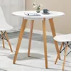 Kitchen Table with Soild Wooden Legs Mid Century Modern Table for Dinning Room, Living Room (31.5" W x 31.5" D x 30.03" H) 4