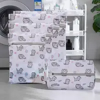 Laundry Bag Dirty Clothes Wash Mesh Bag Clothing Care Protection Washing Net Filter Bra Underware Cat Laundry Pouch With Zipper 2