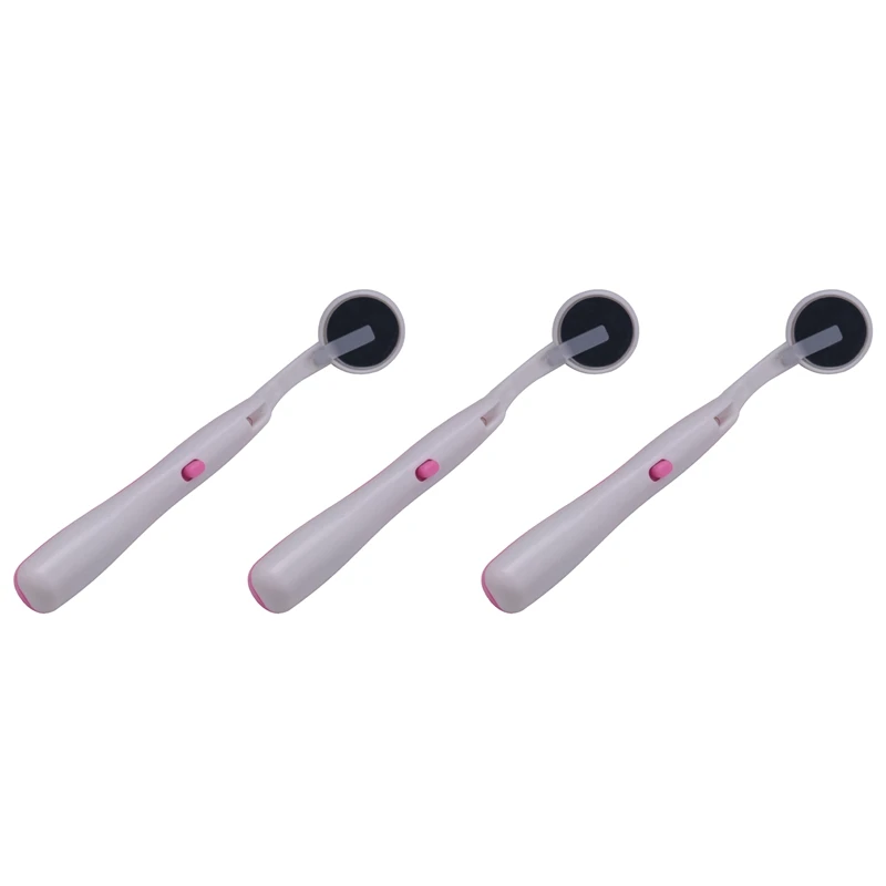 

3 Pc LED Light Teeth Oral Mirror Super Bright Mouth Mirror Illuminated Tooth Care Tool Oral Hygiene Machine Pink