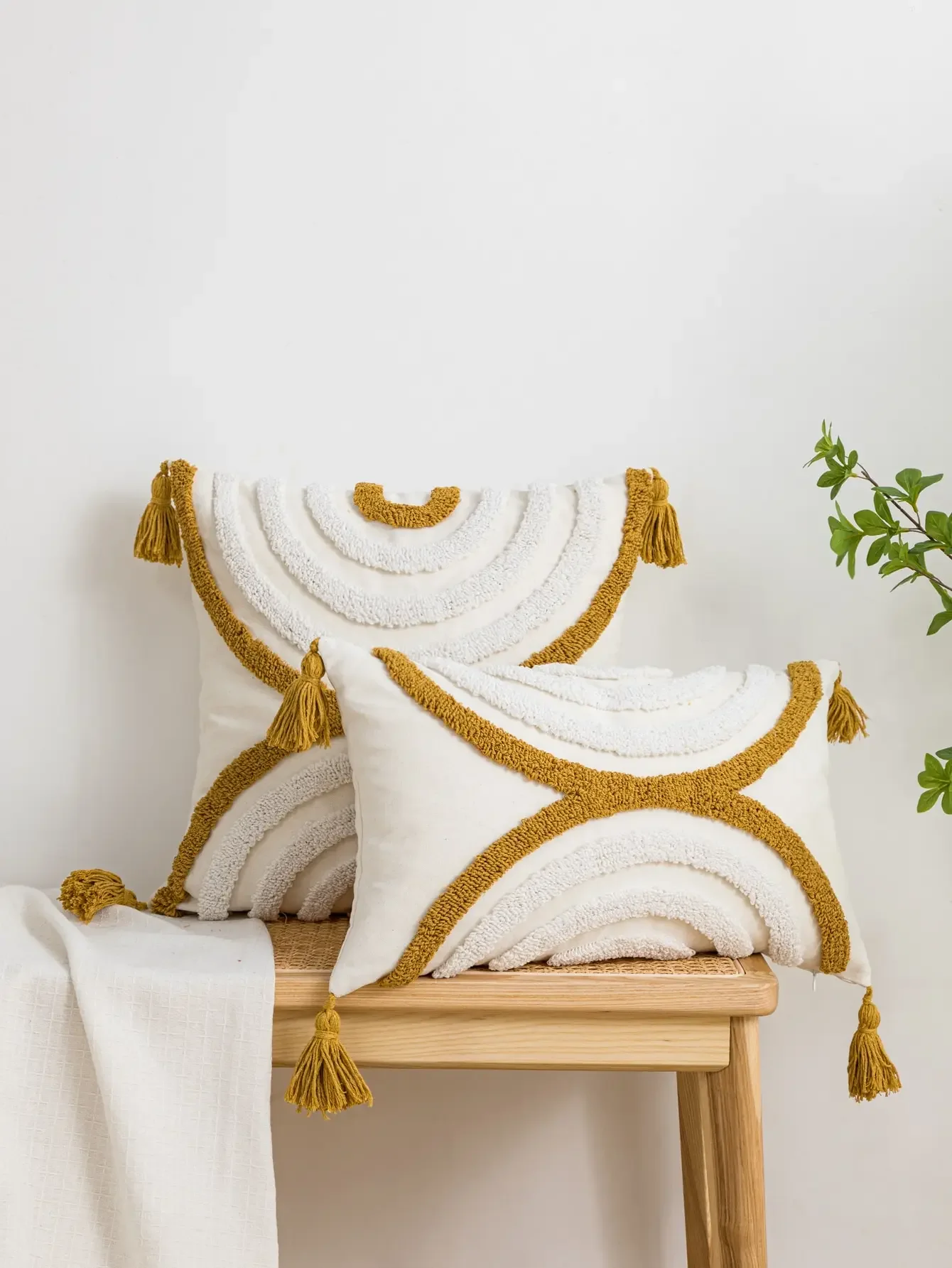 Nordic Instagram Style Plush Pillowcase, Bohemian Moroccan Style Exotic Sofa Pillowcase, Cushion, Bed Cushion/ Throw Pillows