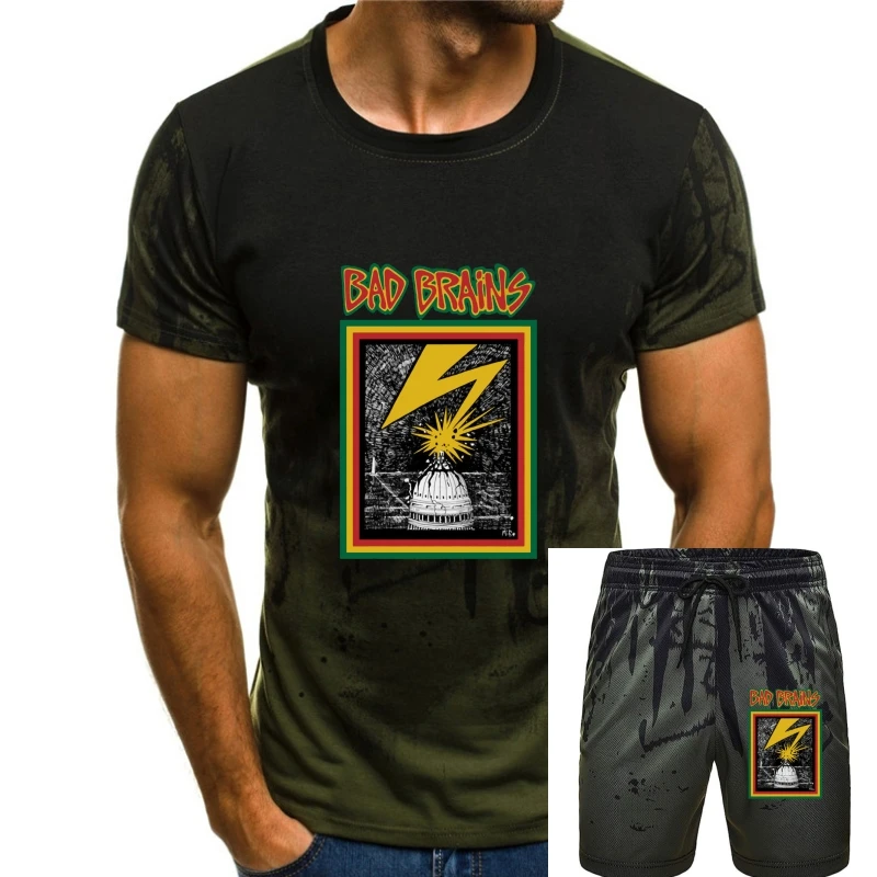 

Yellow Bad Brains Rock Punk Oficial Camiseta Para Hombre Custom Special Print Tee Shirt