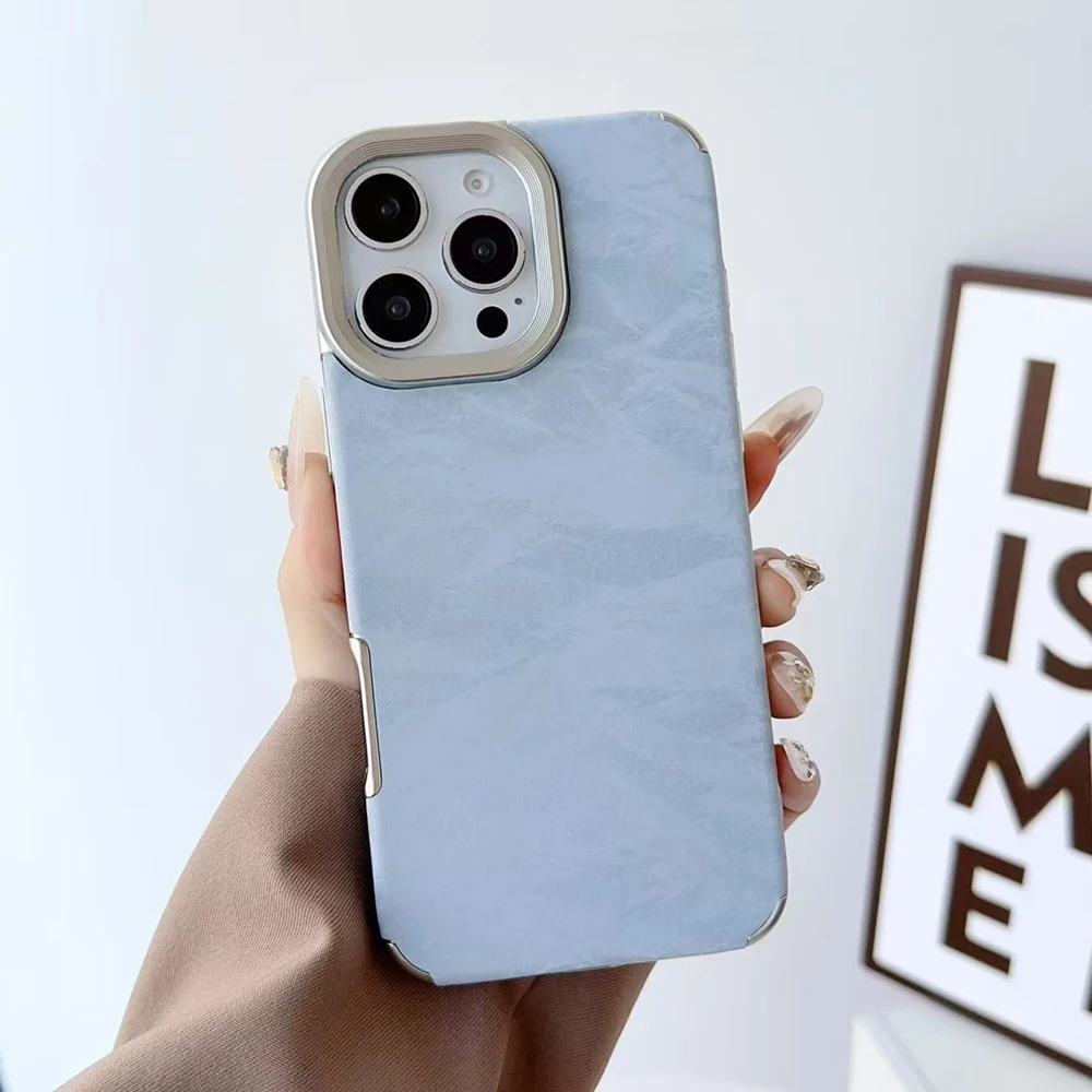 Luxury Snow Mountain Pattern Silicone Leather Phone Case - Shockproof Bumper Cover