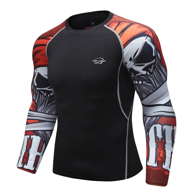 Sports Apparel Mens T Shirt Rashguard Compression Boxing Running Jerseys Yoga Fitness MMA BJJ Tights Muay Thai GMY Brand Clothing