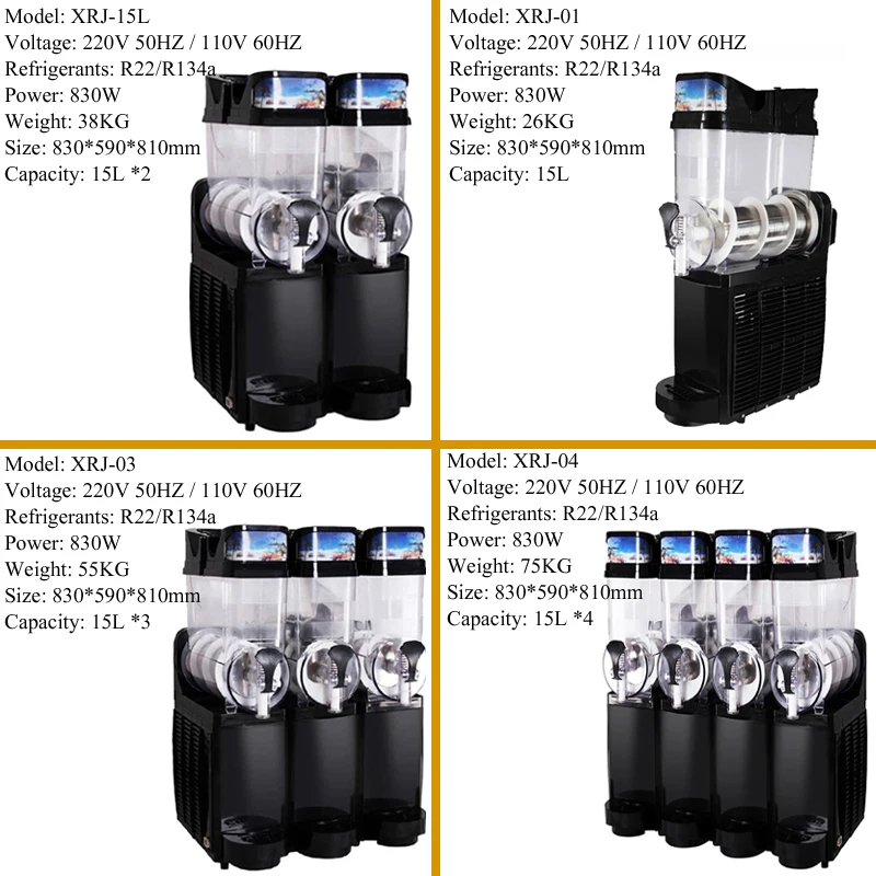 15L Wholesale Mini Home Duo Icy Carbonated Cold Drink Fizzy Slush Frozen Juice Machine 2