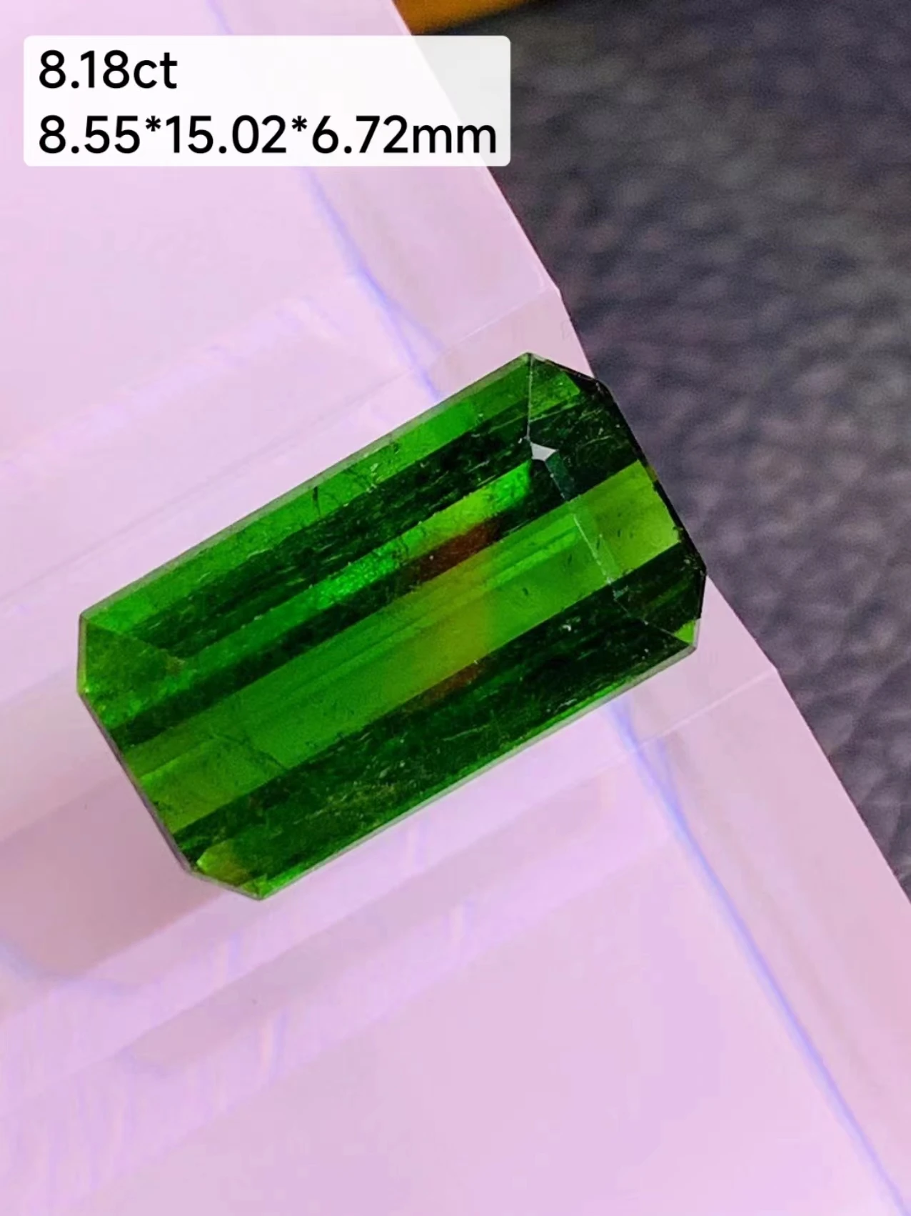 Pure natural tourmaline can be inlaid with rings or pendants 2-3 carats Navy blue green bright luster Square accessories gem женский городской рюкзак tatonka parrot 24 women bright blue