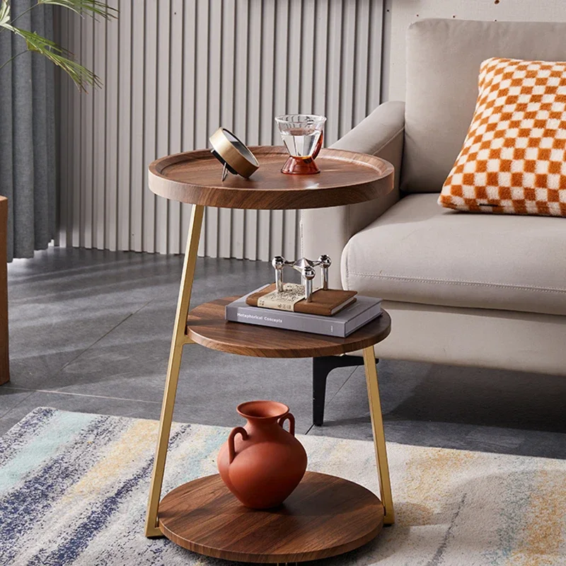 

Nordic Round Storage Coffee Table Modern Minimalist Library Living Room Space Saving Center Coffee Table Storage Lounge Desk