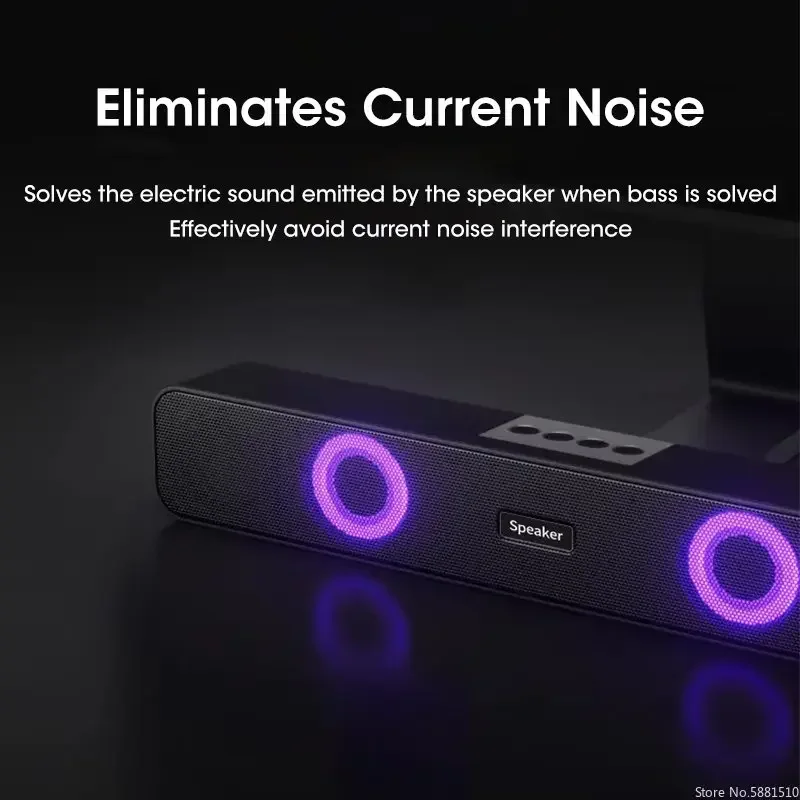 Computer Audio Bluetooth 5.1 Speaker 4D Surround Sound TV 360&deg; Stereo Surround Notebook USB Multimedia Home Portable Operation