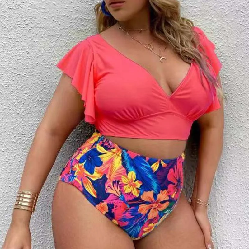 Plus Size Bikini Fat Woman Steel Prop Big Cup Ladies Swimwear Swimsuit Two  Piece Swimsuit Bathing Suit Women Sexy Swimsuit - Bikinis Set - AliExpress