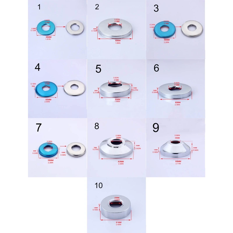 Round Escutcheon Plate Wall Split Flange Faucet Decorative Cover for Beautifying, Covering, Blocking the Pipe Holes