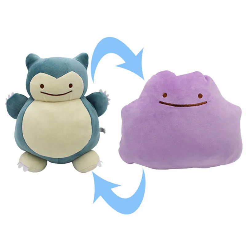 32cm Anime Pokemon Ditto Transform Snorlax Inside-Out Cushion Plush Toys  Pocket Monster Cartoon Pillow Soft Stuffed Animals Doll - AliExpress