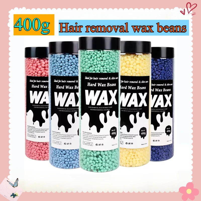 Wax Beads Hot Film Waxing Beads For Hair Removal Wax Heater Machine Brazilian Waxing Beans For Melting Pot 400g