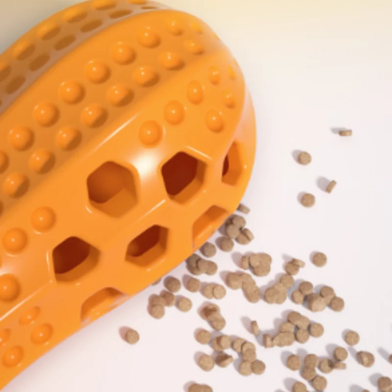 Juguete masticable para perros forma cacahuete tpr resistente_voghion.com