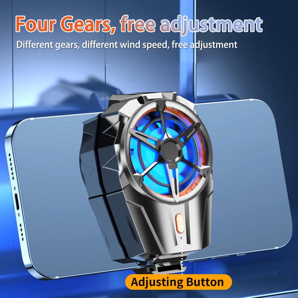 X52 Cooling Fans Mobile Phone Game Cooler System Rechargeable Battery Silent Cooler Three Speed Adjustable Fans Gaming Radiator phone cooler game fan mobile radiator cell phone fan