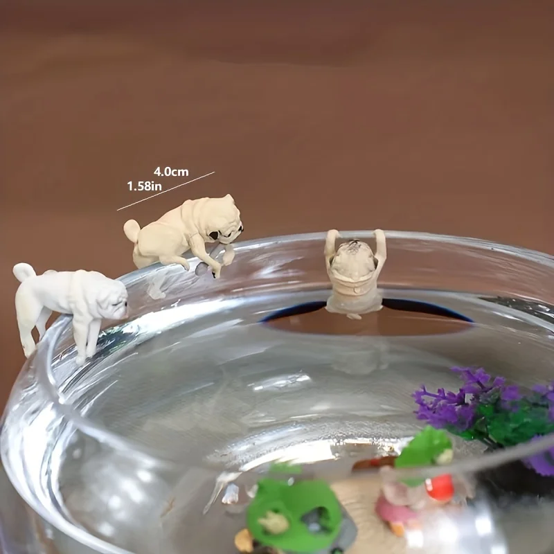 3PCS Fish Tank Landscape Decoration Small Doll Fish Tank Edge Decoration Creative Landscape