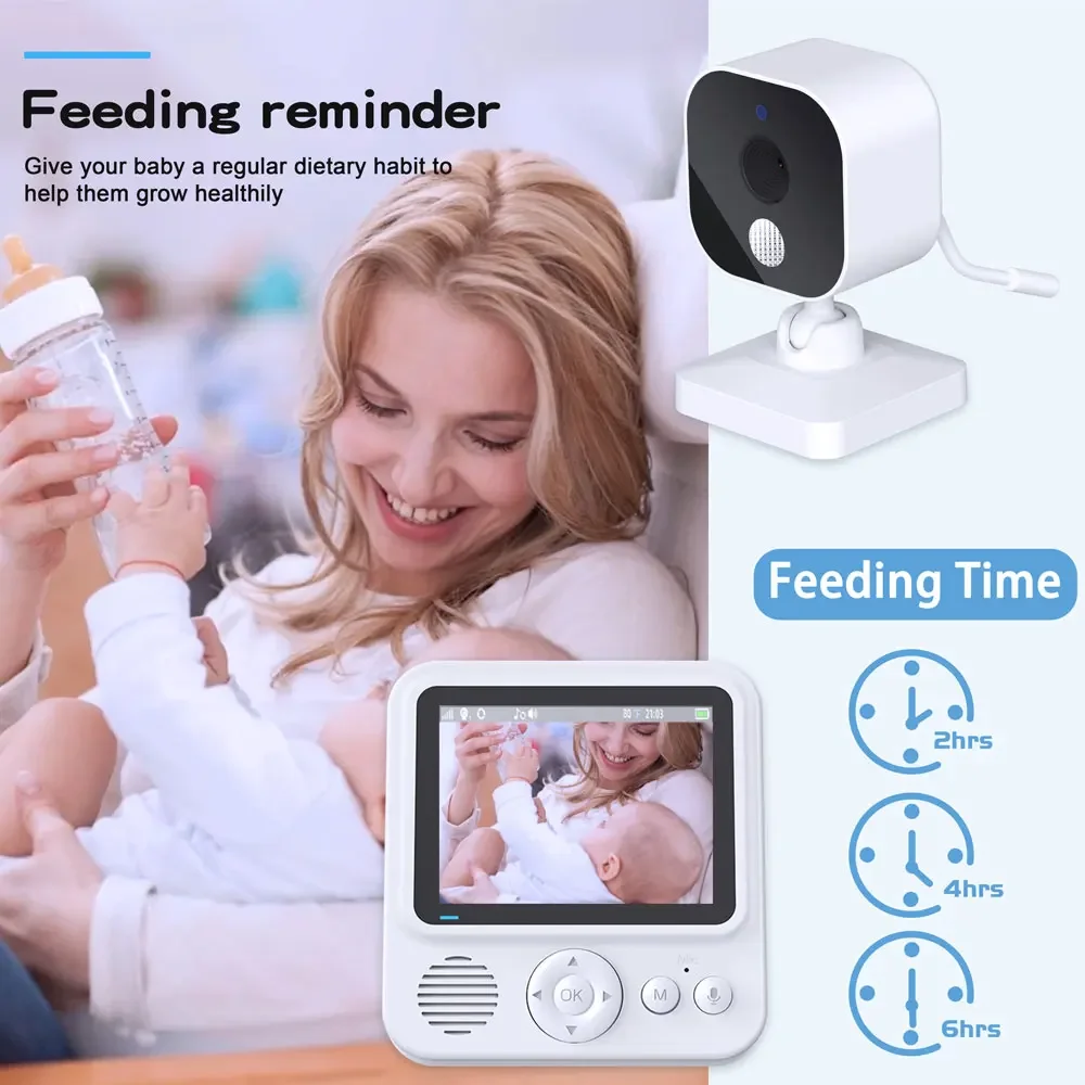 Video Baby Monitor Cdycam ABM900 2.8 Inch Baby Monitor Surveillance Video Baby Camera Security Protection Two Way Audio Night Vision Cam Babysitte