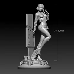 1/24 75mm 1/18 100mm Resin Model Game Girl Figure Sculpture Unpainted No Color RW-945