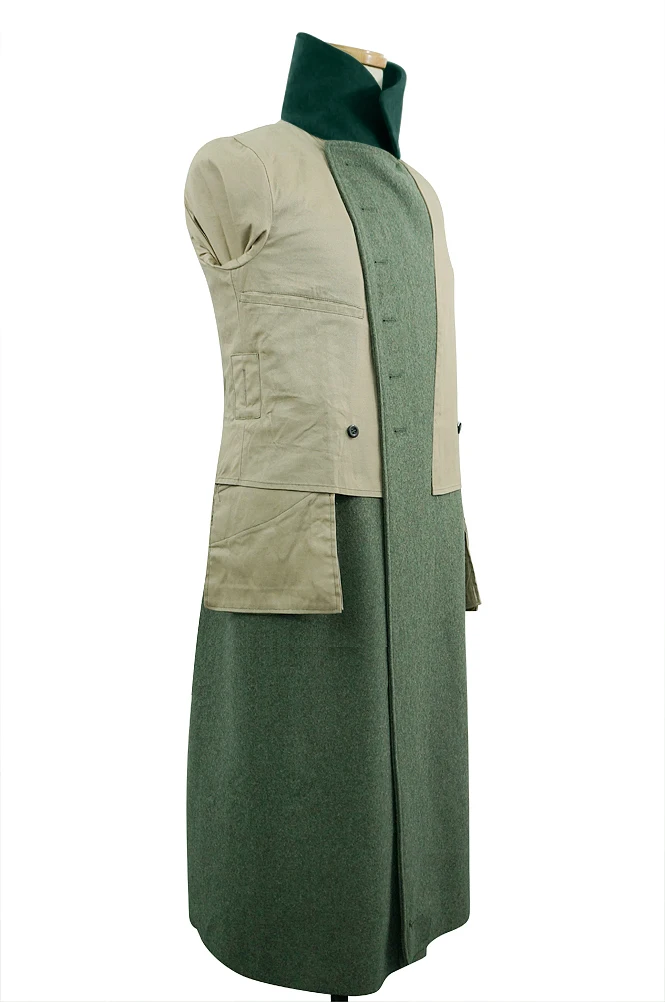 GUGJ-005 WWII German M36 Kriegsmarine Coastal EM Fieldgrey wool Greatcoat