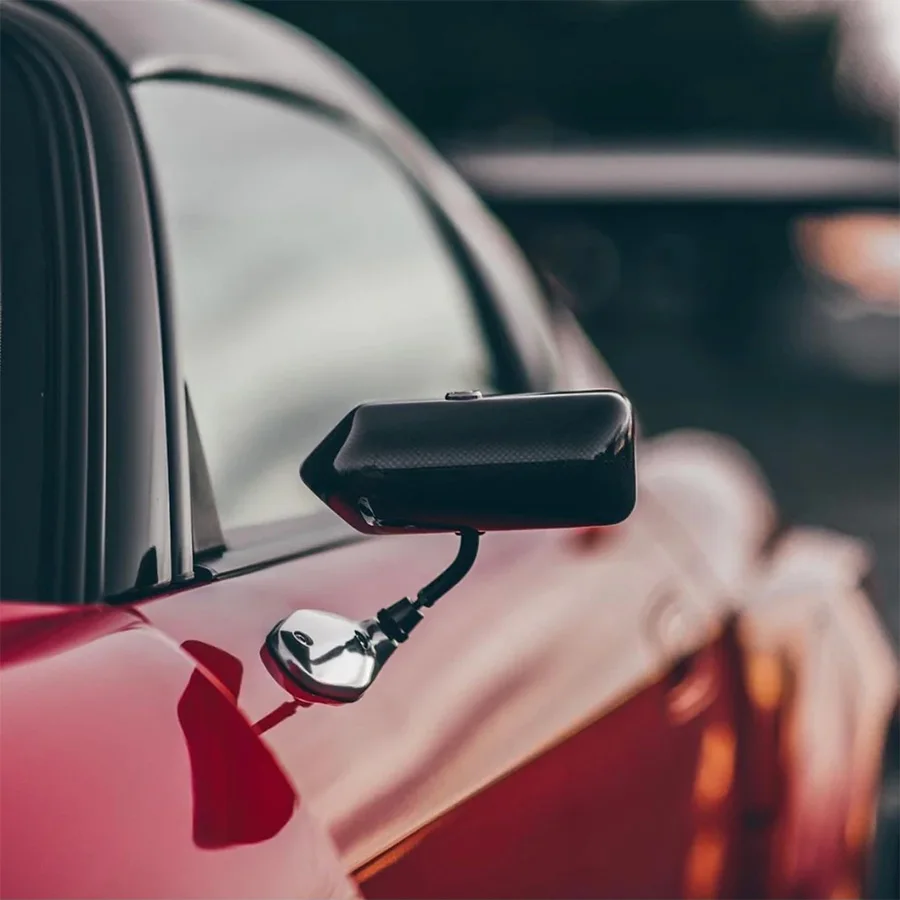 2pcs Universal Retro Car Rearview Side Mirror Craft Square F1 Style