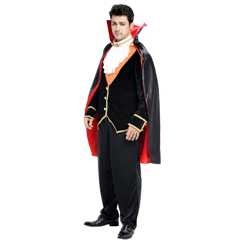 Men Medieval Vampire Cloak For Adult Scary Dracula Cosplay Cape Purim Carnival Party Dress Up anime cosplay cloak