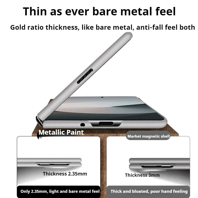 Ultra Thin Matte Metallic Magsafe Magnetic Case with Wireless Charging and Shockproof Protection