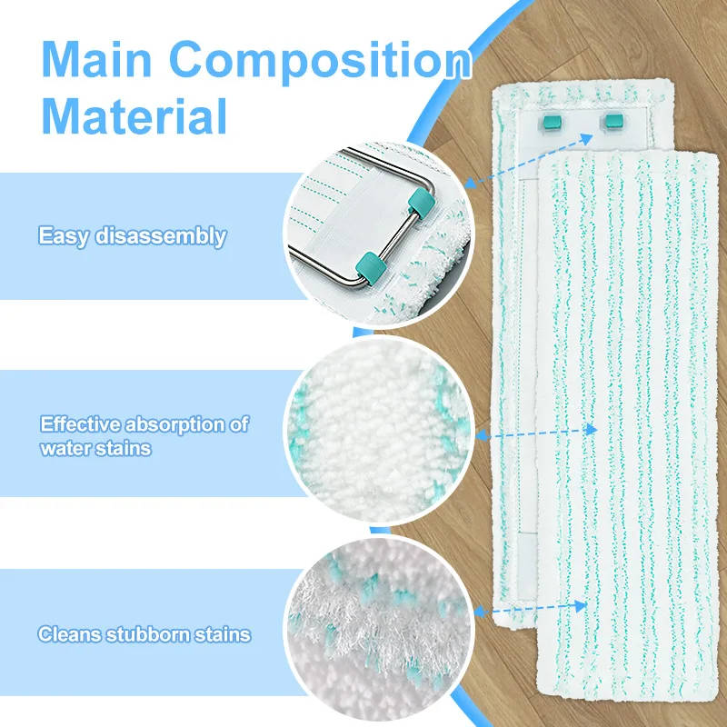 2pcs Mop Cover for Leifheit Profi XL Household Cleaning Washable Microfiber Mop Cloth Replacement Pad Floor Cleaning Supplies 3