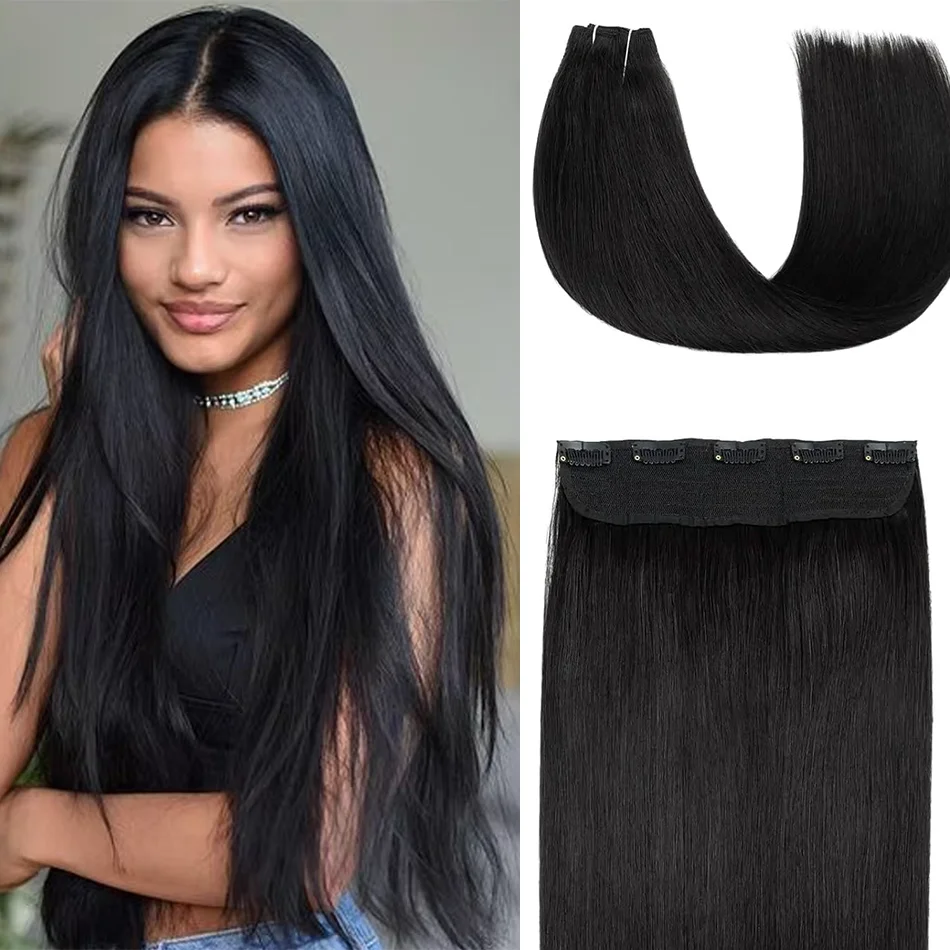 Human hair extensions clip in hair extensions human every time with our human hair clip in extensions black real