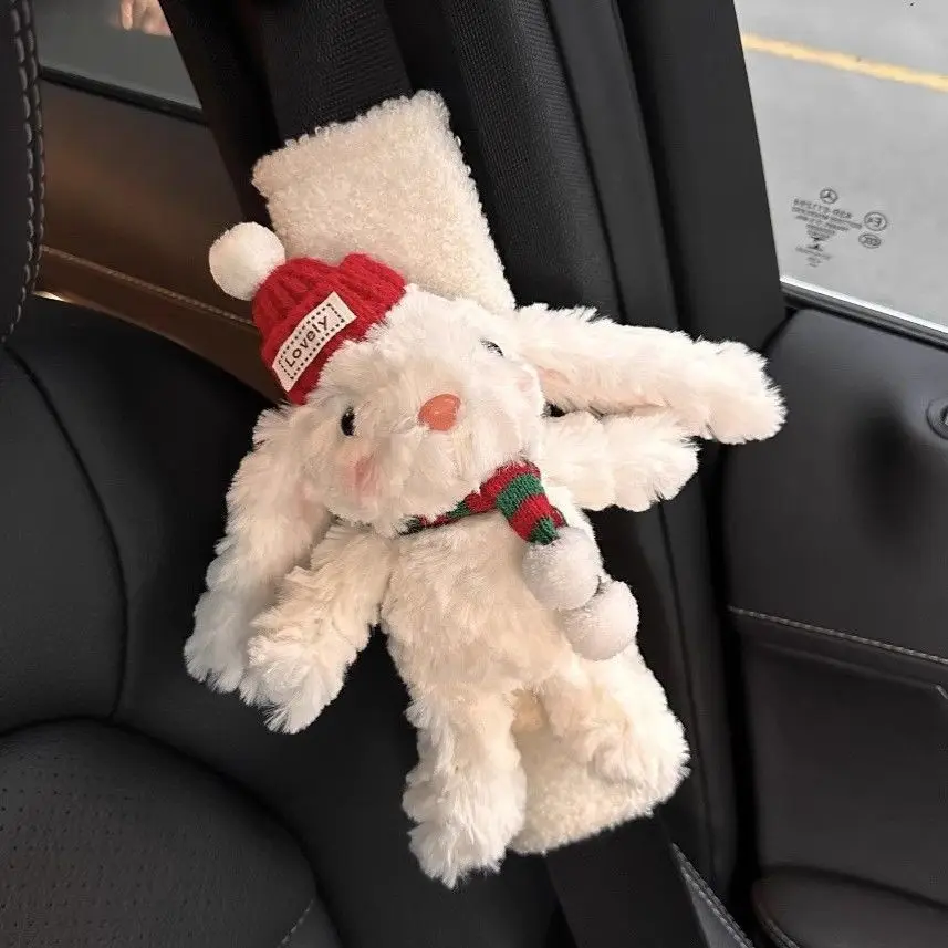 

Наплечная Защита для автомобильного ремня безопасности, милая фотография кролика, чехол с защитой от удушения, декоративный чехол