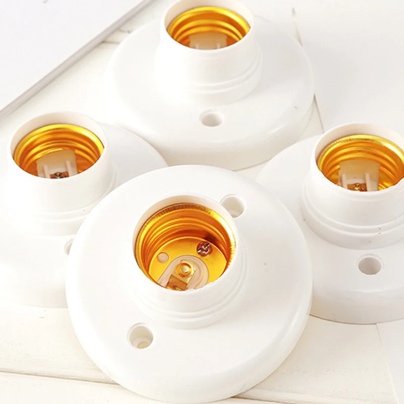 Lamp holder 10pcs E27 plastic screw lamp holder bulb socket adapter